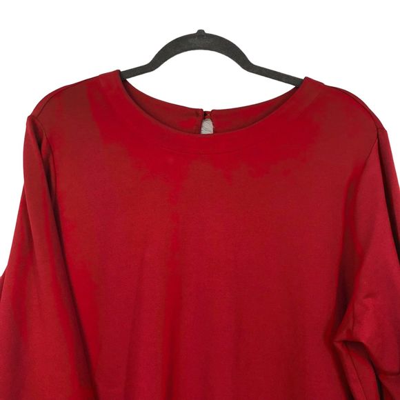 NWT J.Jill Pointe XLT True Red Dress, Simple, Minimalist, Holiday, Christmas - Picture 2 of 8